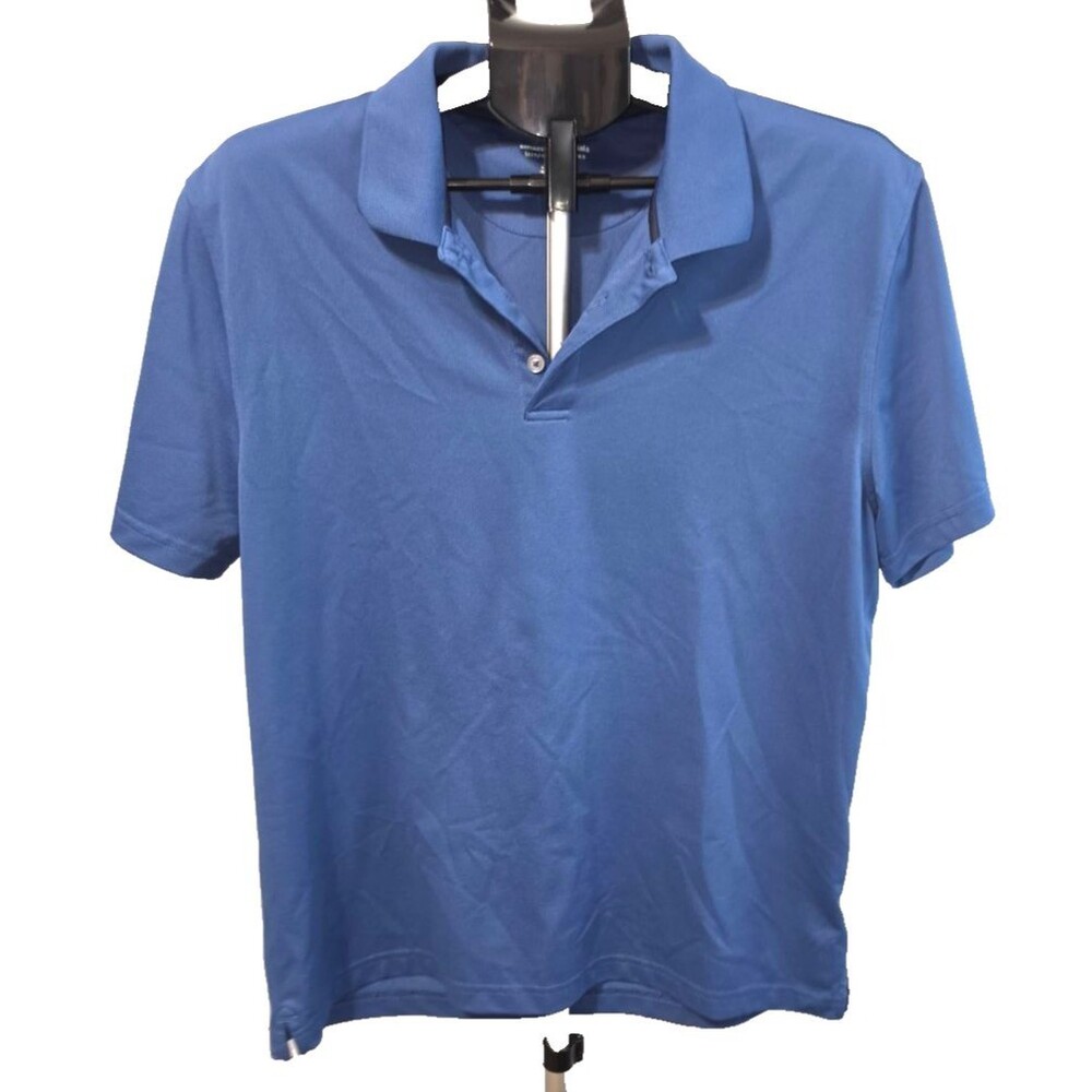 Amazon Essentials Blue Slim Polo Shirt Large L Mens Men's Excellent no flaws